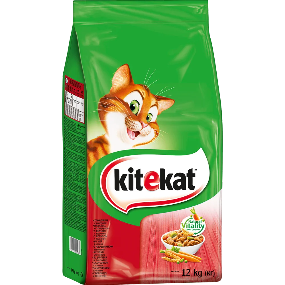 Kitekat Trocken mit Rind & Gemüse