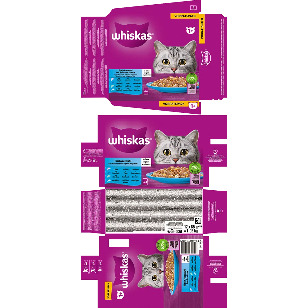 Whiskas Fisch Auswahl Gelee