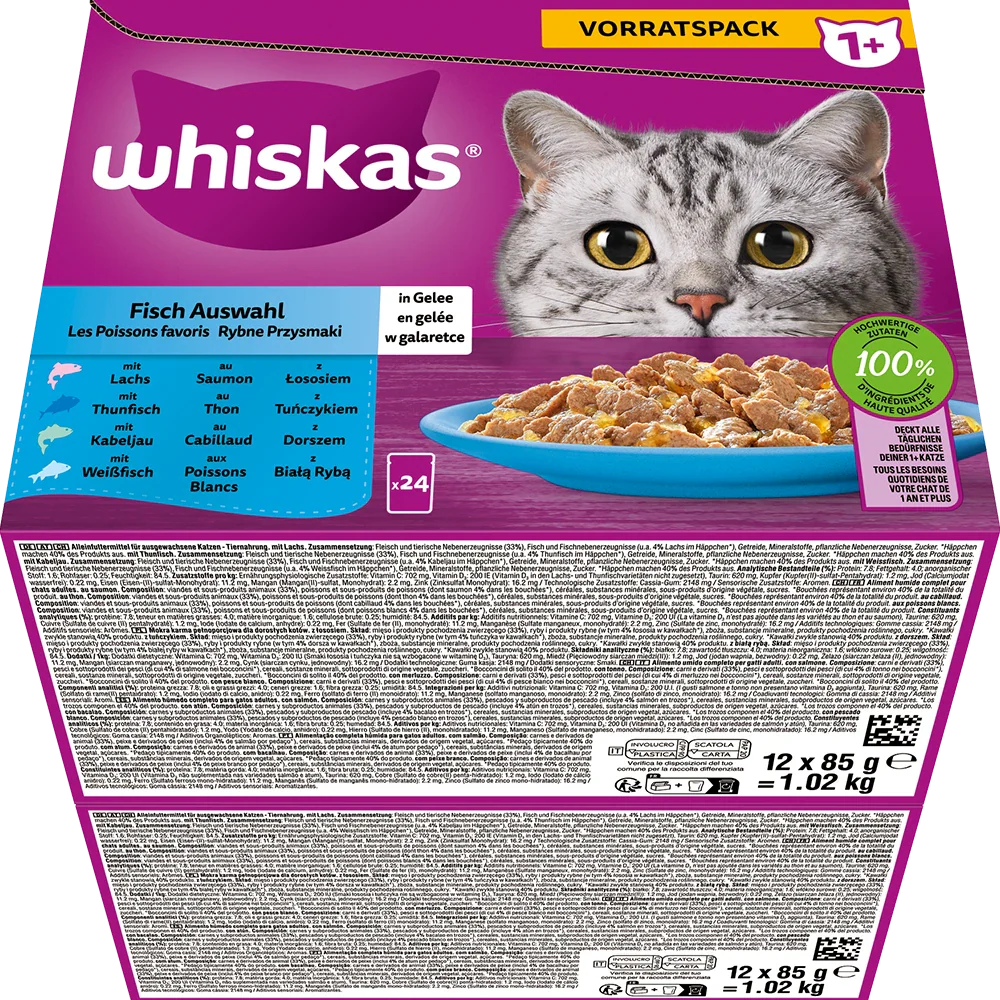 Whiskas Fisch Auswahl Gelee